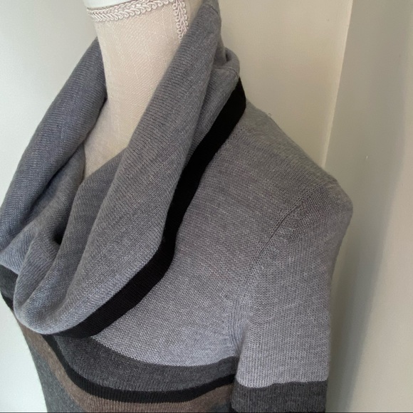 LOFT Turtleneck Striped Sweater Dress - Picture 3 of 16